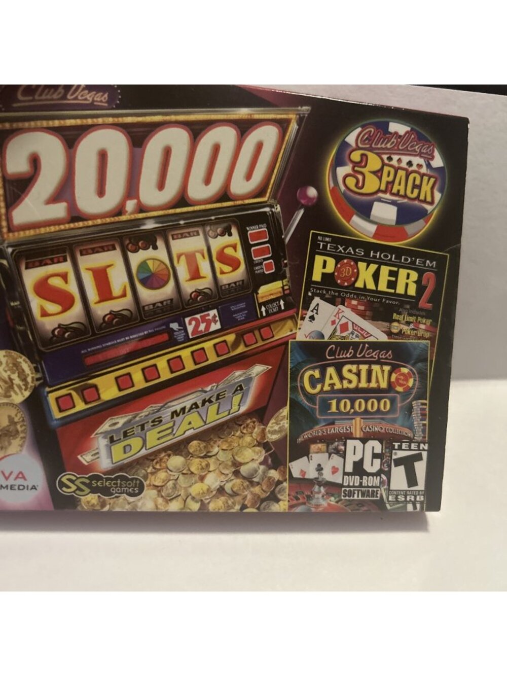 20,000 Slots PC Game 3 Pack Club Vegas CD New Sealed Rare Find PC DVD-ROM